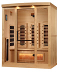 8030 sauna three quarter view, showing bench space for three