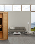 Maxxus S-Line Yoga sauna shown in a room setting