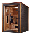 Nora sauna interior, red cedar bench and backrest