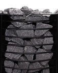 Narvi Inari sauna stove grey stones in grated basket