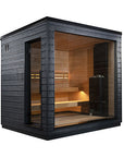 SaunaLife G6 Outdoor Sauna Full Panel Window Angled