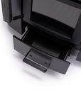 Narvi NC20 Sauna Stove Black with bottom drawer open to the left