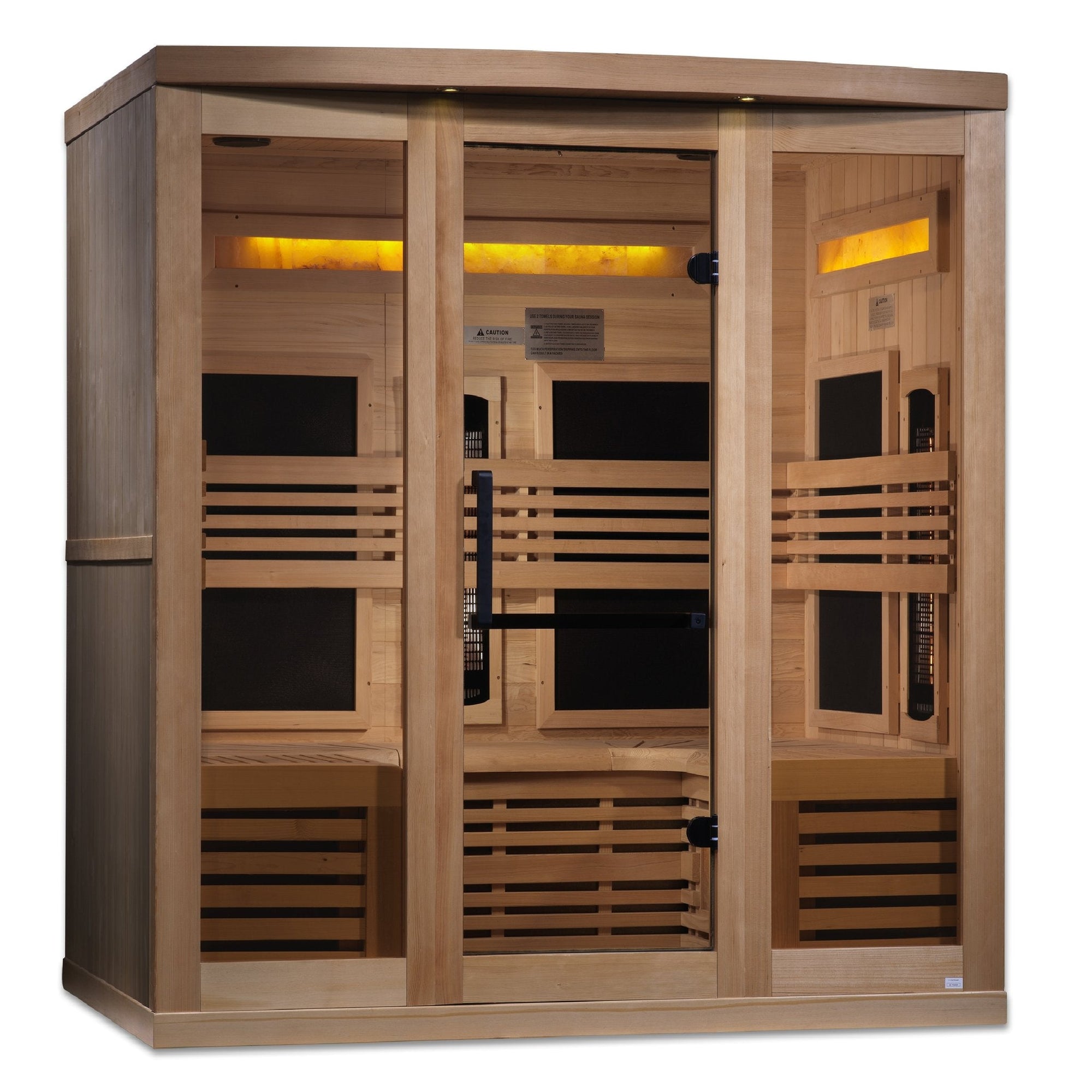 8260 sauna three quarter view, the largest cabin in the range