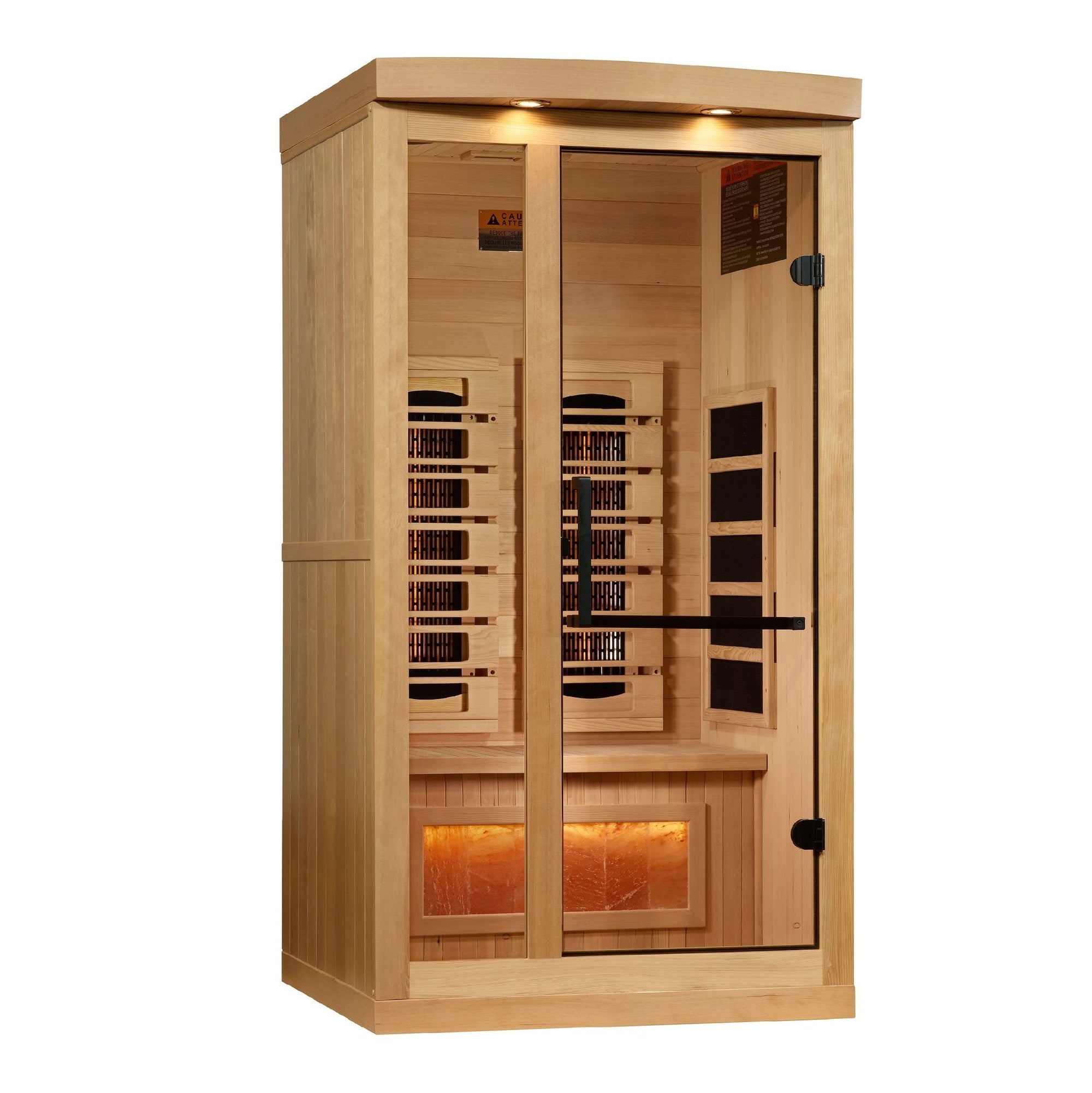 8010 sauna with the door open, single bench visible