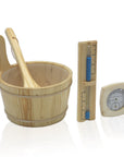Included accessory kit: sandglass timer, bucket and scoop