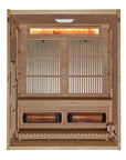 Soria interior bench and backrest, hemlock throughout