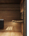 SaunaLife GL6B Outdoor Sauna Interior Side View