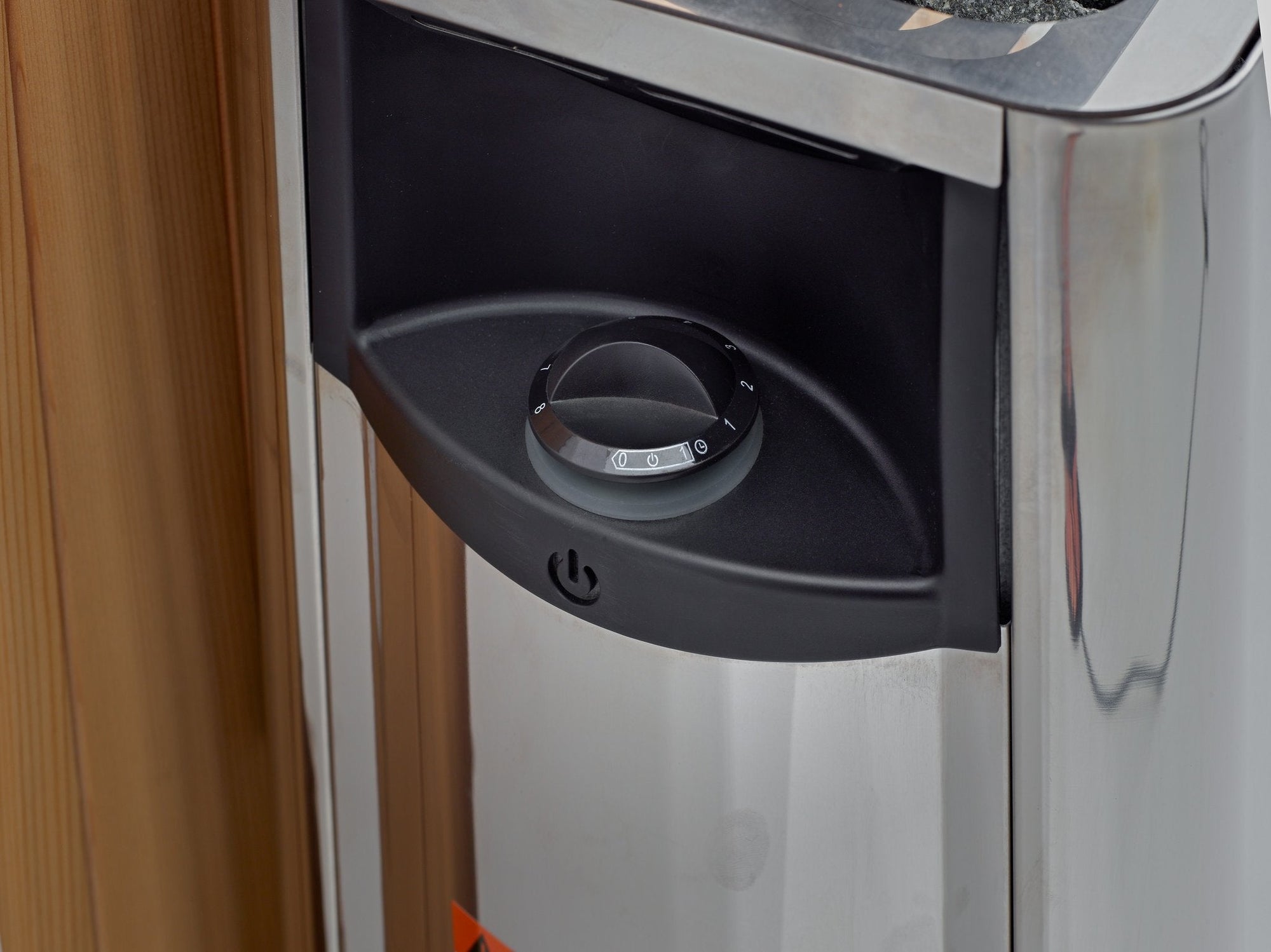 Harvia wall stove with sauna stones loaded
