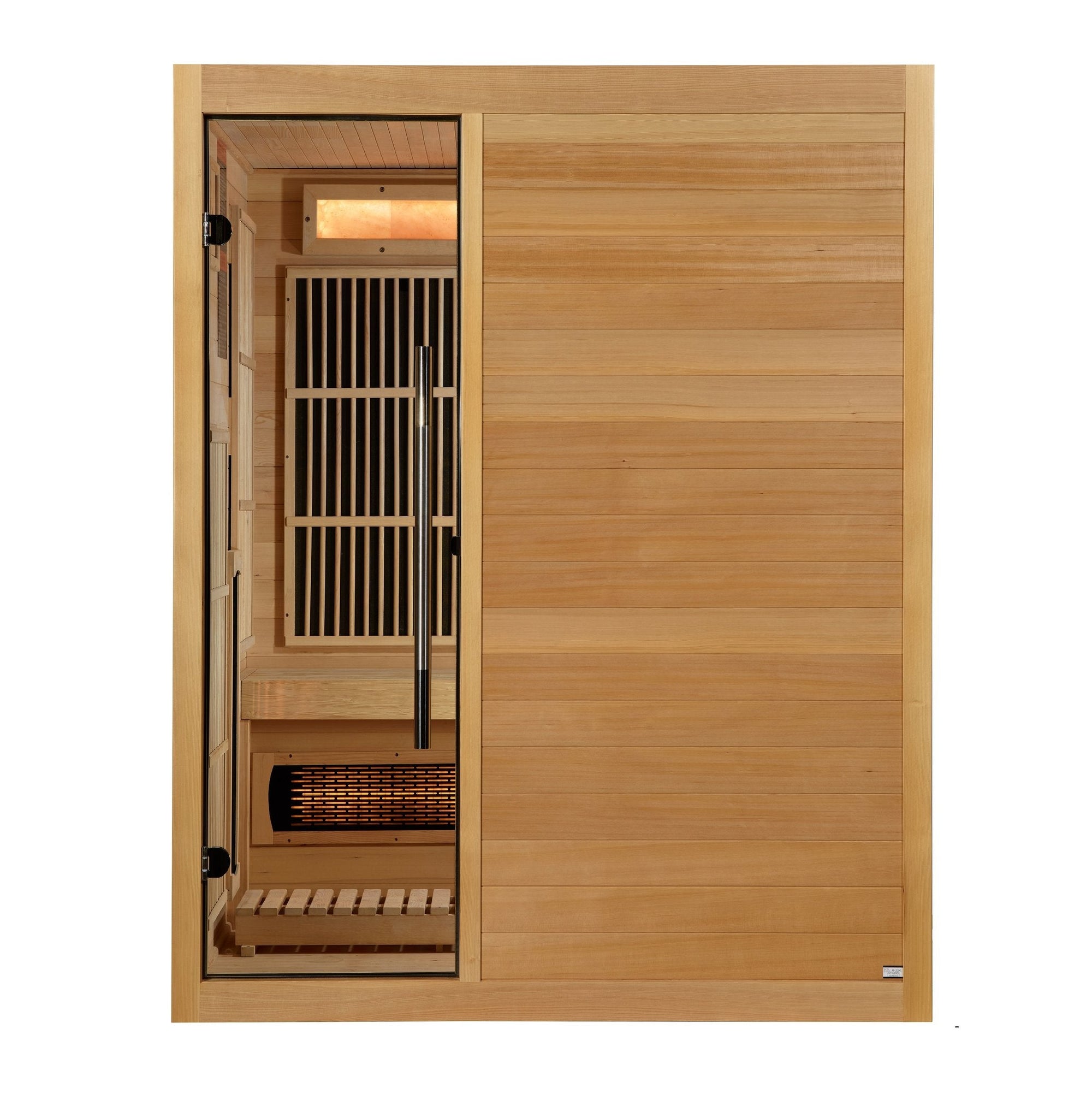 Soria cabin from the side, bronze tinted glass visible