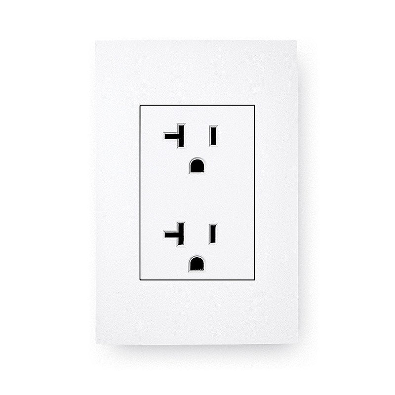 Two standard 120 volt plugs, showing the dual circuit requirement
