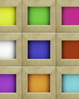 Chromotherapy lighting cycling through its colour range