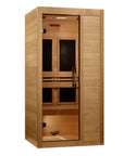 Maxxus S-Line Yoga sauna chromotherapy lighting in use