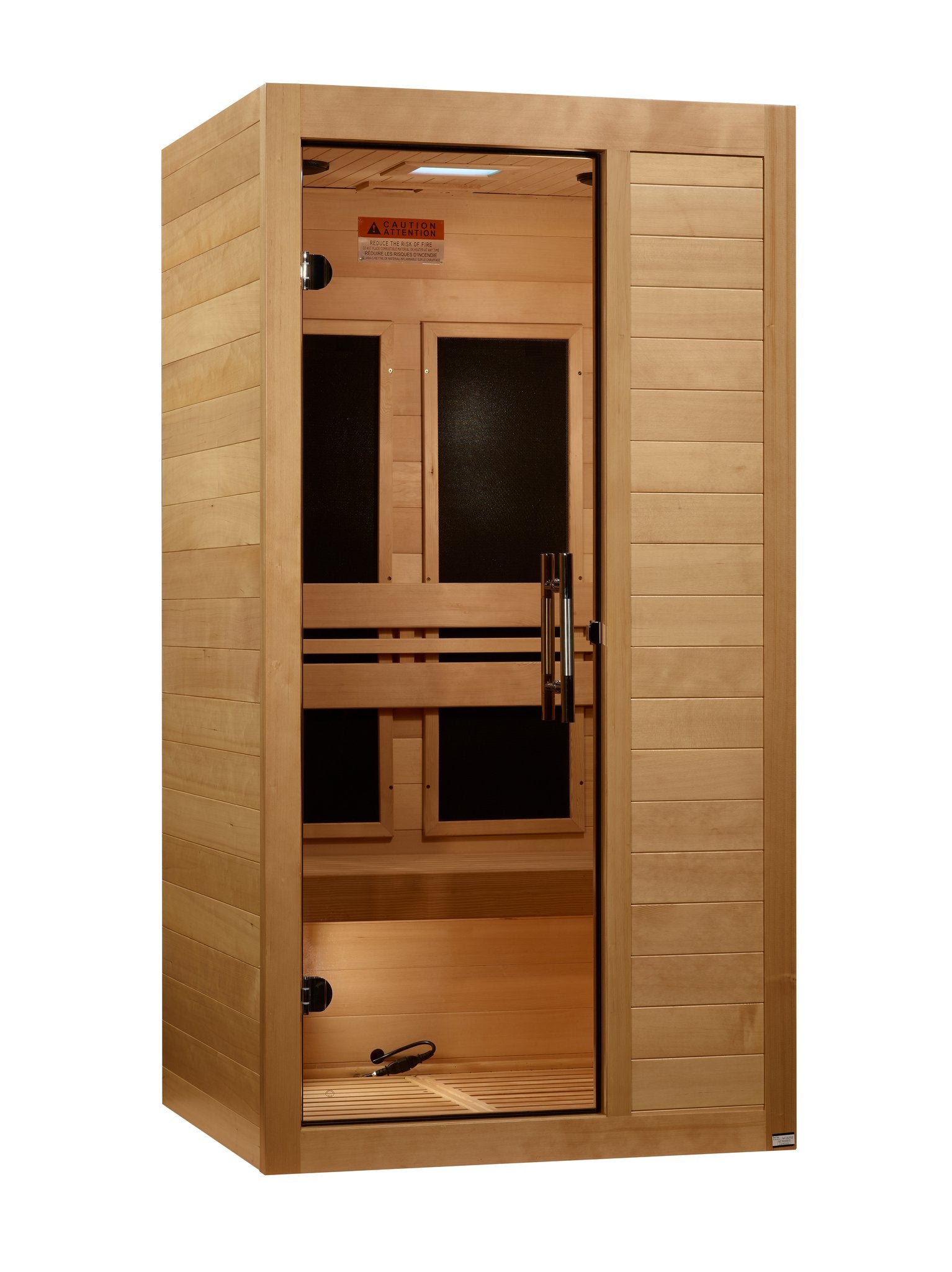 Maxxus S-Line Yoga sauna bronze tempered glass door detail