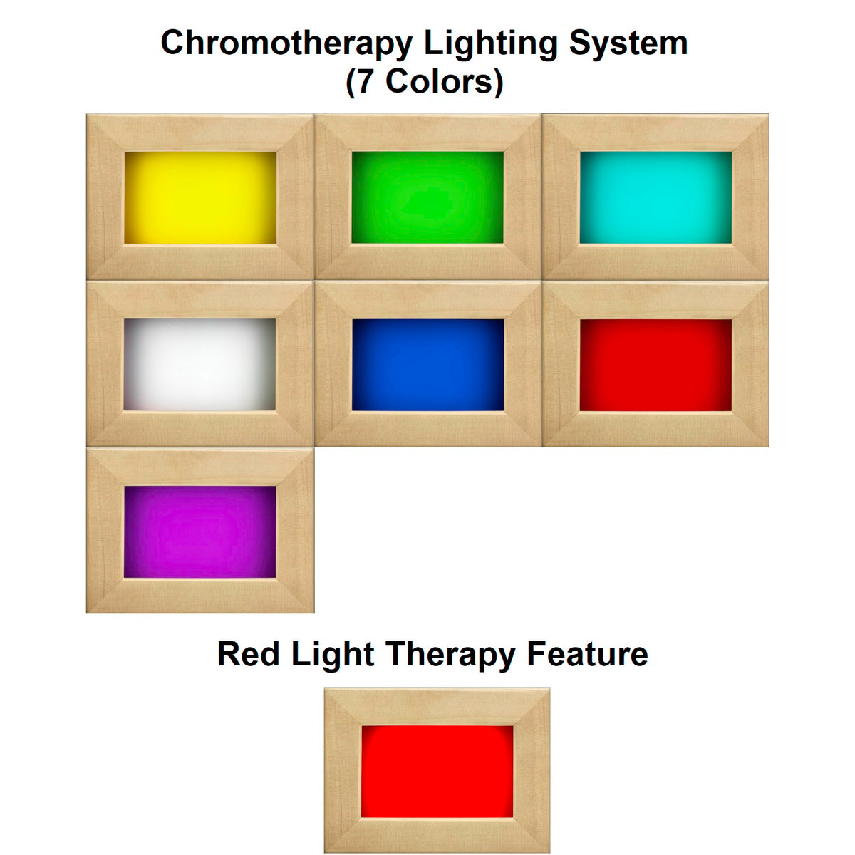 Maxxus S-Line Elite sauna chromotherapy light system red light therapy feature