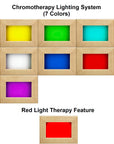 Maxxus S-Line Elite sauna chromotherapy light system red light therapy feature