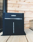 Harvia Virta E Heater Sauna built into floor of sauna