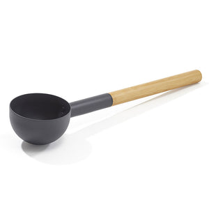 Kolo Sauna Ladle, Aluminum Head with Bamboo Handle, Black