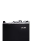 Narvi NC20 Sauna Stove Black front top view with grey stones