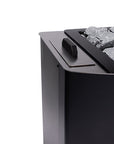 Narvi NC20 Sauna Stove Black side and top of heater with grey stones