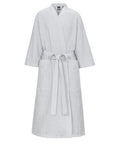 light grey sauna robe with a belt on a white background