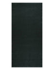 dark brown towel spread out flat against a white background