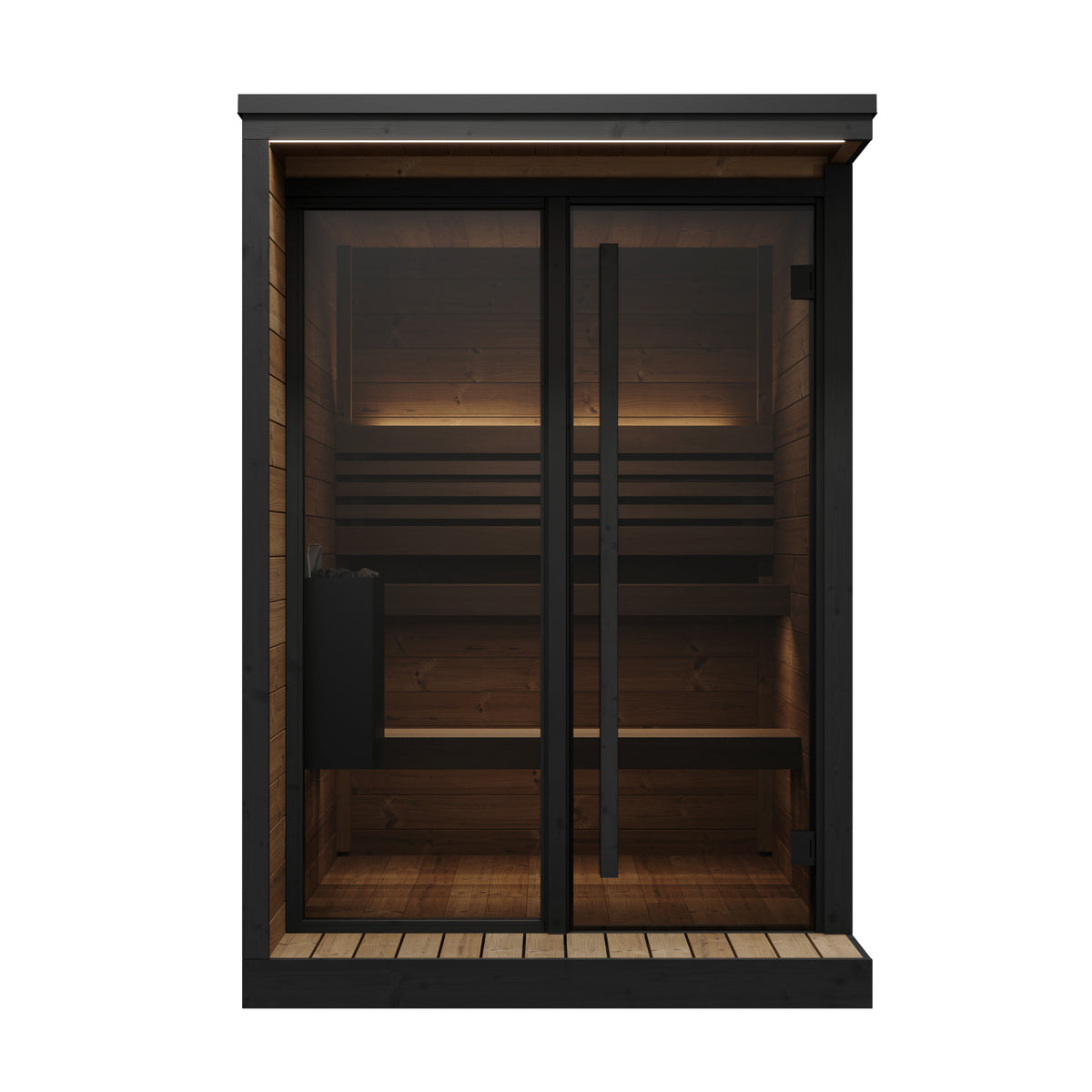 SaunaLife GL4 Outdoor Sauna Front View