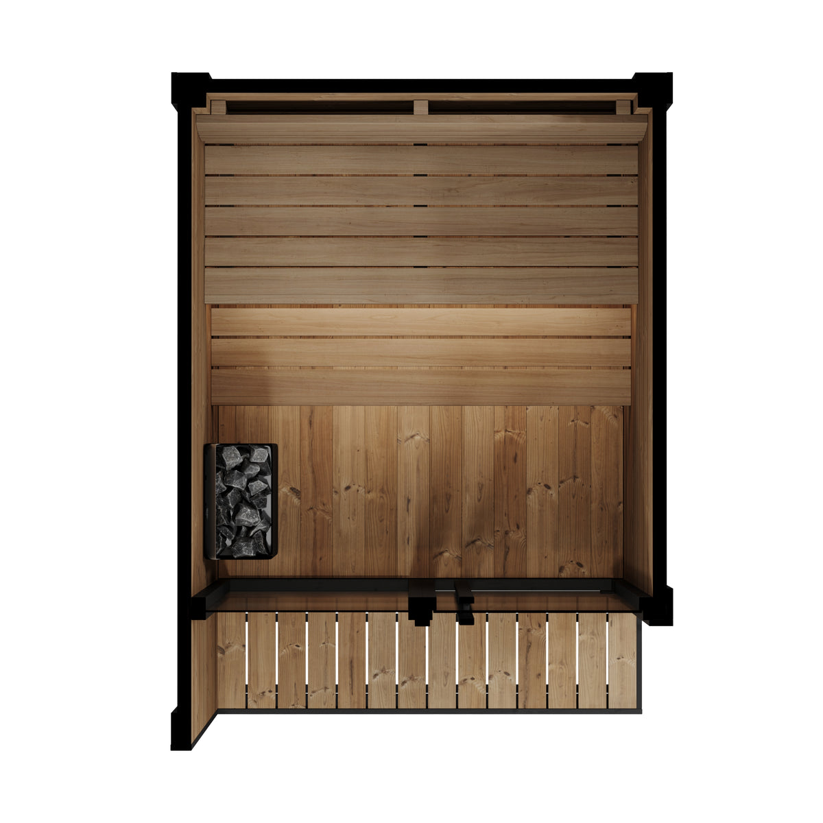 SaunaLife GL Outdoor Sauna Interior Top View