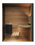 SaunaLife GL4 Outdoor Sauna Interior Side View