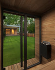 SaunaLife GL4 Outdoor Sauna Interior Looking Out View