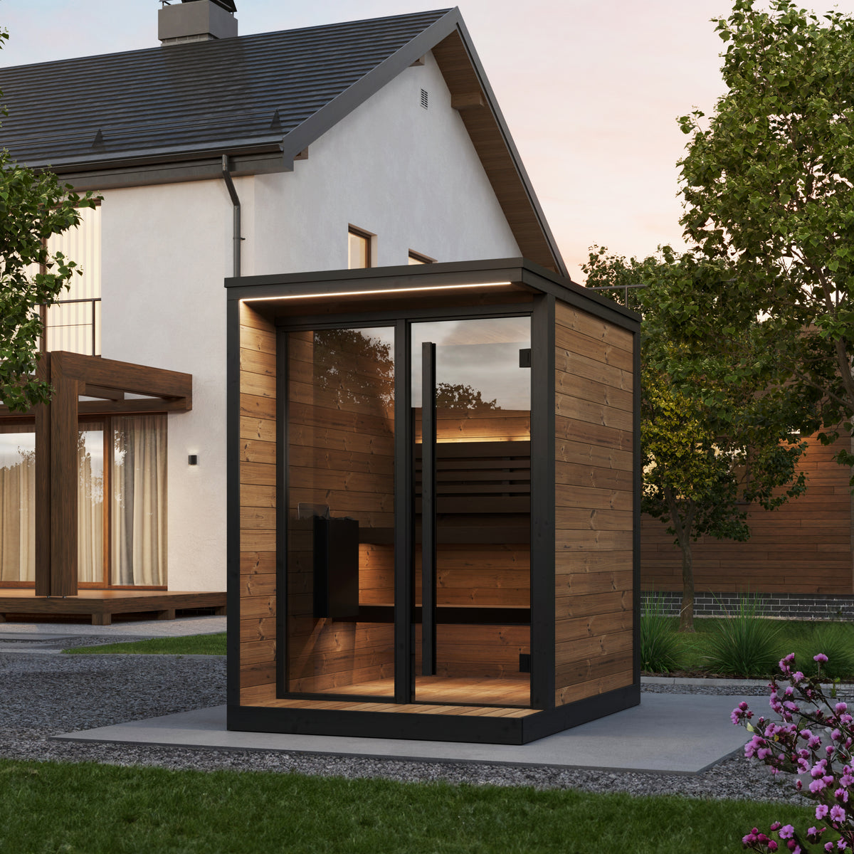 SaunaLife GL4 Outdoor Sauna Home Background