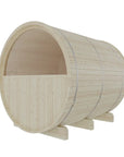 Finnish Sauna Builders Turku 6-Person Outdoor Barrel Sauna Nordic Spruce with Terrace