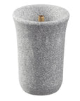 tall grey sauna stone diffuser against a white background
