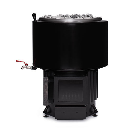 Narvi Luosto VS Sauna Stove front view with grey stones filling top