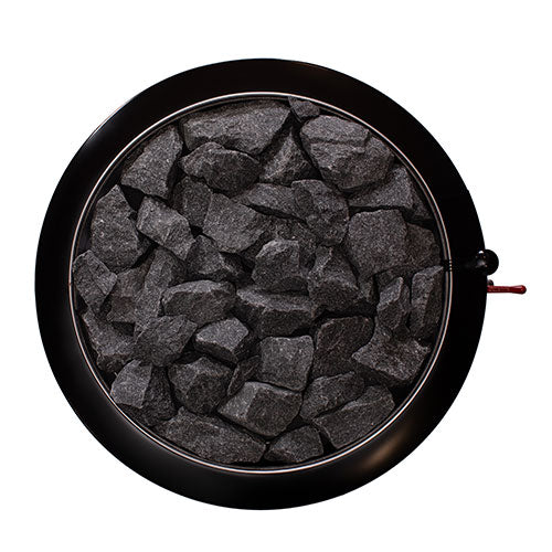 Narvi Luosto VS Sauna Stove top view with grey stones