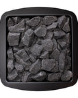 Narvi NC20 Sauna Stove Black top view filled with dark gray stones